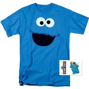 Sesame Street Character Face Adult T Shirt
